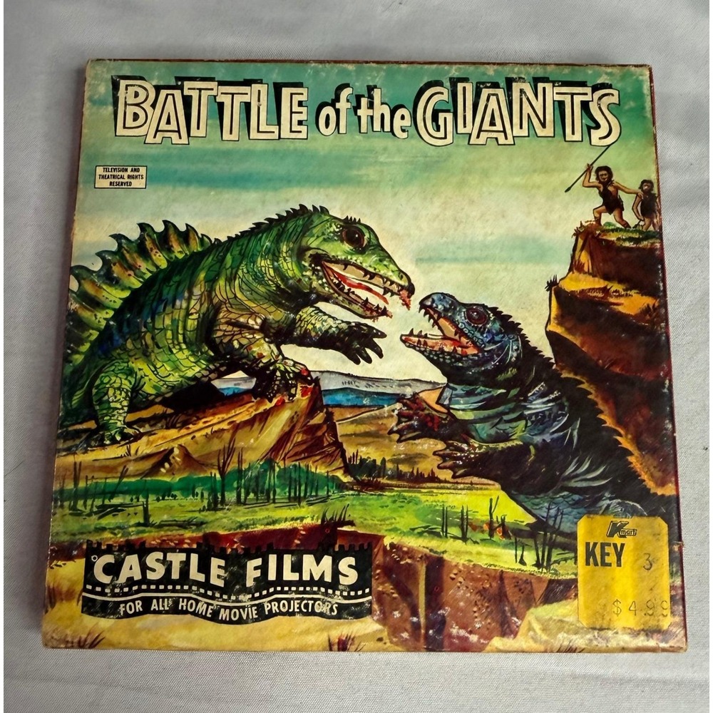 Vintage Castle Films Battle of the Giants 8mm Movie Reel No 1014 Sci-Fi Monster